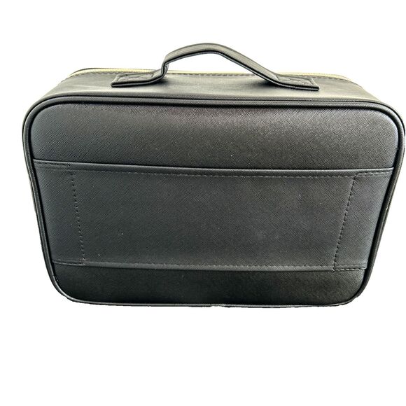 Makeup Train Case w/LED Mirror Professional Travel Cosmetic Bag Makeup Organizer - Picture 3 of 8